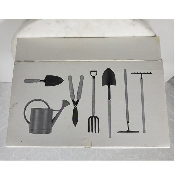 Vtg Department 56 Garden Ornaments Set of 7 Mini Christmas Tree Decor New in Box - Picture 8 of 14